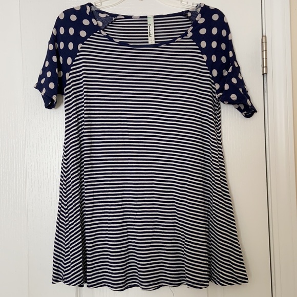 Emerald size Medium Blue and white tunic shirt - Picture 2 of 3